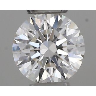 0.19 Carat Round H VVS1 EX GIA Natural Diamond