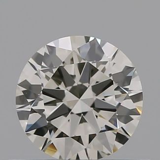 0.40 Carat Round K Faint Brown VS1 EX GIA Natural Diamond