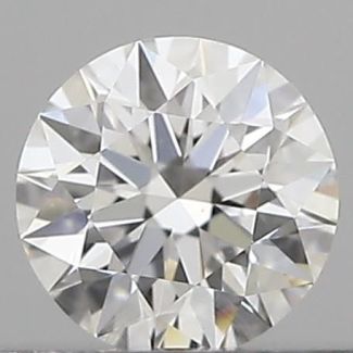 0.19 Carat Round D VVS2 EX GIA Natural Diamond