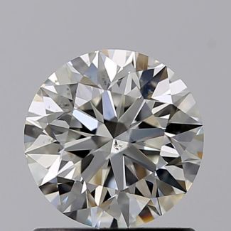 0.91 Carat Round I SI1 EX GIA Natural Diamond