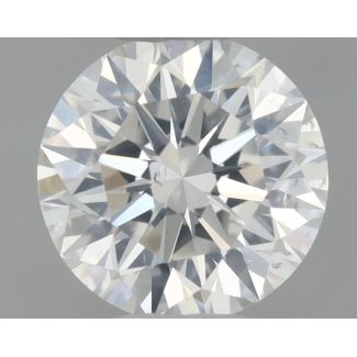 0.53 Carat Round H SI2 EX GIA Natural Diamond