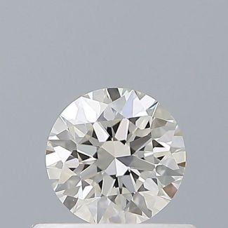 0.42 Carat Round H VVS1 EX GIA Natural Diamond