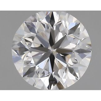 0.62 Carat Round D VVS2 EX GIA Natural Diamond