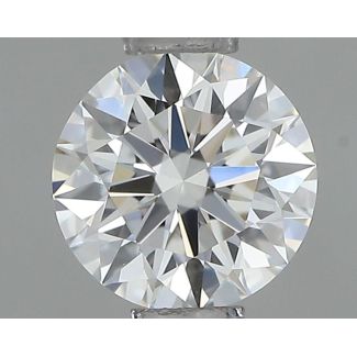 0.44 Carat Round H VVS1 EX VG GIA Natural Diamond