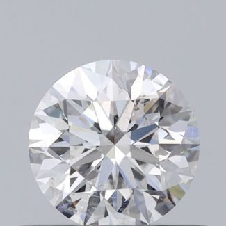 0.53 Carat Round E SI2 EX GIA Natural Diamond