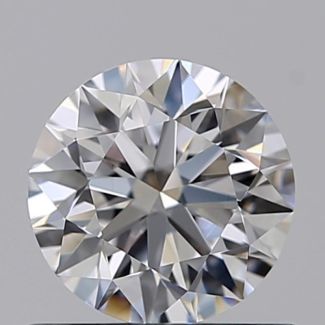 0.60 Carat Round D VVS2 EX GIA Natural Diamond