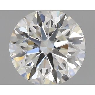 0.58 Carat Round H VVS2 EX GIA Natural Diamond