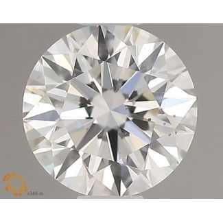 0.51 Carat Round H VS2 EX GIA Natural Diamond