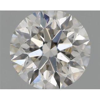 0.54 Carat Round H SI1 EX GIA Natural Diamond