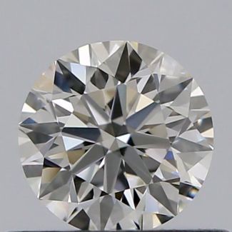 0.40 Carat Round I VVS2 EX GIA Natural Diamond