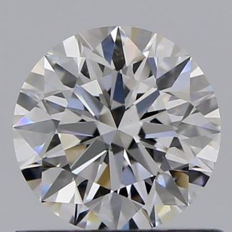 0.60 Carat Round D VVS2 EX GIA Natural Diamond