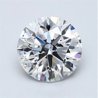 1.5 Carat Round D SI2 EX GIA Natural Diamond