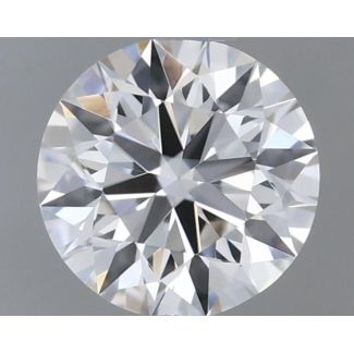 0.37 Carat Round H VVS2 EX GIA Natural Diamond