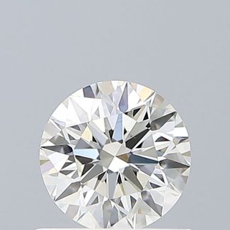 0.54 Carat Round H VVS2 EX GIA Natural Diamond