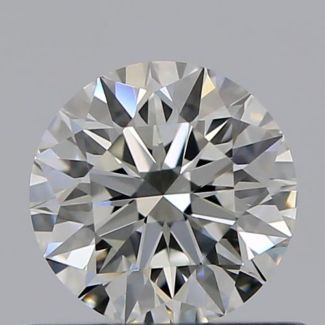 0.50 Carat Round H VVS2 EX GIA Natural Diamond