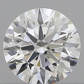 0.40 Carat Round D VVS2 EX GIA Natural Diamond