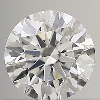 0.42 Carat Round H VVS2 EX GIA Natural Diamond