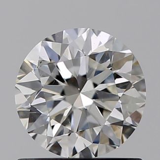 0.81 Carat Round F SI1 VG EX GIA Natural Diamond