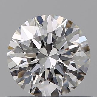 0.51 Carat Round F VVS1 EX GIA Natural Diamond